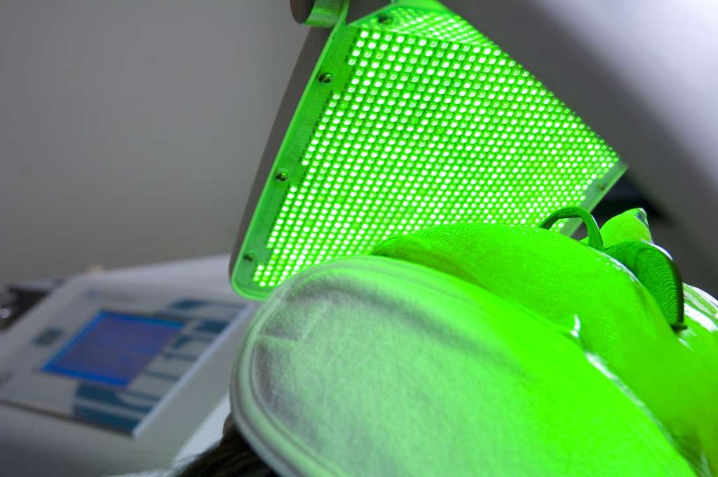 During the LED treatment